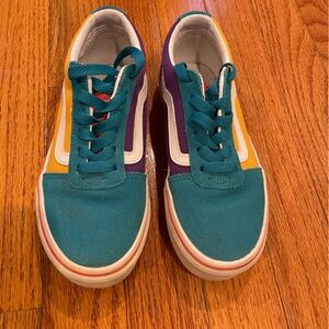 Vans Sneakers with Teal and Purple Highlights